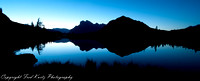 Sunrise.  Vermillion Lakes near Banff. Alberta.