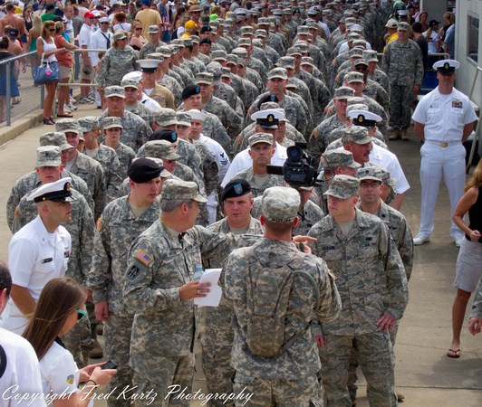 The military always gets the largest cheers on race day.  2011