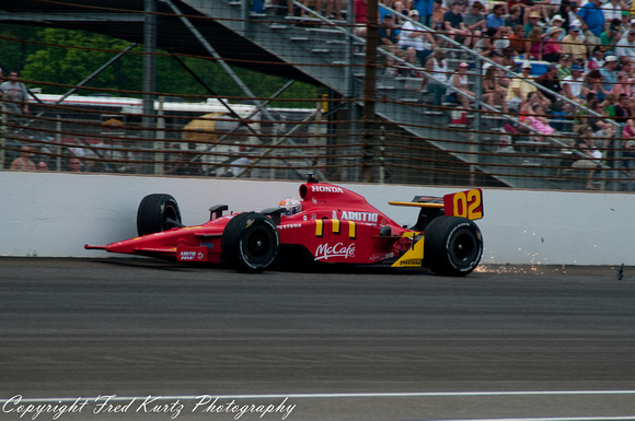 Graham Rahal Crashes out of Turn 4 2009 Race.
